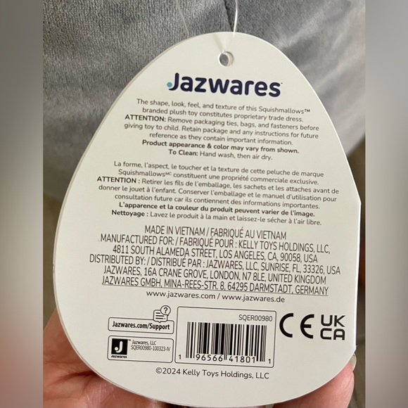 🦝 16” Rocky the Raccoon 🦝 w/ Yellow Bucket Hat with flower 🌸 Squishmallow - Picture 6 of 10